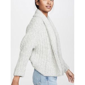 Vince Textured Alpaca Shawl Cardigan - Small